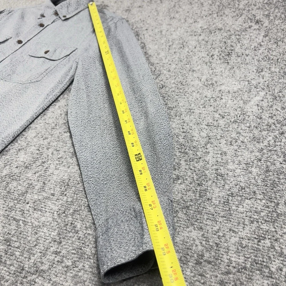 Banana Republic Mens Button Front Shirt Gray Long Sleeve Pocket Casual Small‎